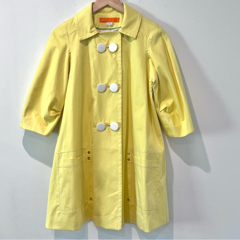Cynthia Steffe Mod Style Coat Lemon Yellow Size Small